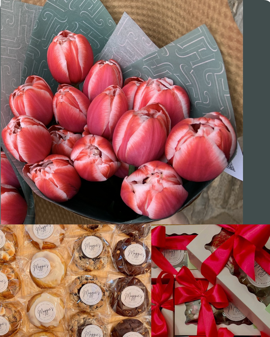 Pre-order Bouquet and Gourmet Cookie Box - Mother’s Day